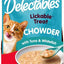 Delectables Lickable Treat Chowder Chicken & Tuna Lickable Cat Treats, 1.4-oz, case of 12