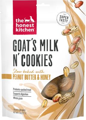 Goat's Milk N' Cookies Slow Baked with Blueberries & Vanilla Dog Treats, 8-oz bag