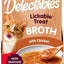 Delectables Lickable Treat Savory Broths Tuna, Shrimp & Whitefish Lickable Cat Treats, 1.4-oz pouch, pack of 12