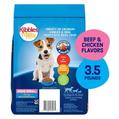 Mini Bits Savory Beef & Chicken Flavors Small Breed Dry Dog Food, 3.5-lb bag