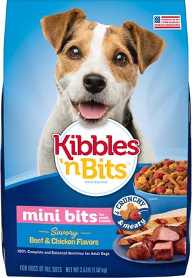 Mini Bits Savory Beef & Chicken Flavors Small Breed Dry Dog Food, 3.5-lb bag