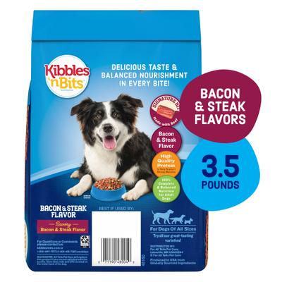 Savory Bacon & Steak Flavor Dry Dog Food, 3.5-lb bag