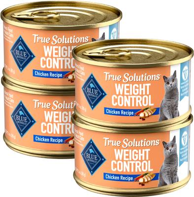 True Solutions Natural Weight Control Chicken Adult Wet Cat Food, 3-oz can, case of 4