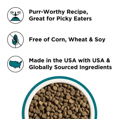 Liberty Indoor Health Chicken & Salmon Recipe Grain-Free Dry Cat Food, 3-lb bag