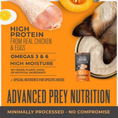 Solutions Mousse Digestion Chicken & Egg Grain-Free Pate Wet Cat Food, 2.4-oz pouch, case of 12