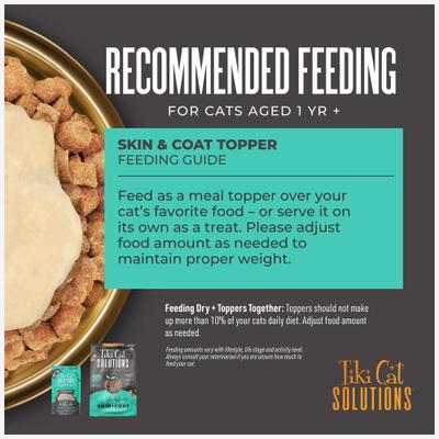 Solutions Topper Skin Coat Salmon Recipe in Broth Wet Cat Food Topper, 1.5-oz pouch, case of 12