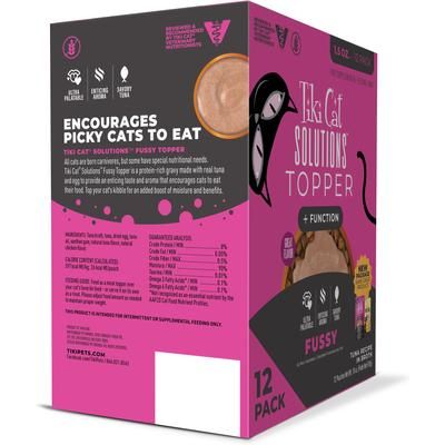 Solutions Fussy Tuna Recipe in Broth, alimento húmedo para gatos, bolsa de 1.5 oz, caja de 12