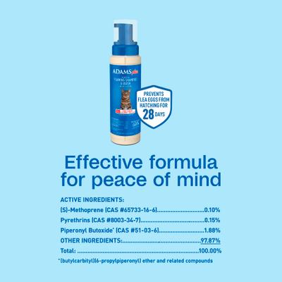 Plus Sensitive Skin Formula Flea & Tick Foaming Cat Shampoo, 10-fl oz bottle