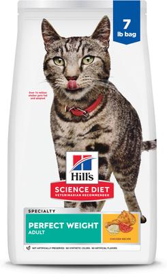Bundle: Hill's Science Diet 7+ Senior Vitality Chicken Recipe, 6-lb bag + Perfect Weight Chicken Recipe Dry Cat Food, 7-lb bag
