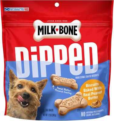 Dipped Vanilla Yogurt Crunchy Dog Treats, 12-oz bag, case of 4