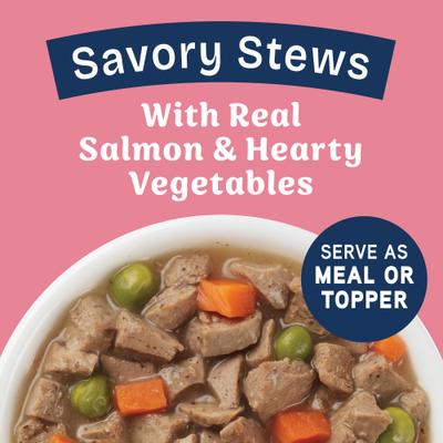 Health Protection Salmon Broth, Salmon, Pumpkin & Brown Rice Stew Wet Dog Food, 12.5-oz can, case of 6