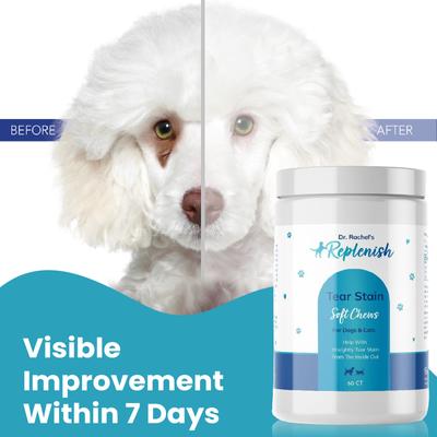 Dr. Rachel's Tear Stain Remover Supplement Dog Chew Treats, 60 count