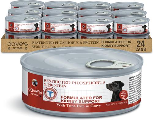 Restricted Phosphorus & Protein Tuna Pate Wet Dog Food, 5.5-oz can, case of 12
