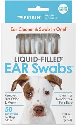 Liquid-Filled Fresh Scent Pet Ear Swabs, 50 count
