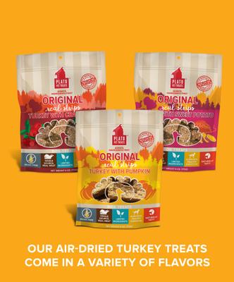 Original Real Strips Turkey & Pumpkin Recipe Grain-Free Dog Treats, 18-oz bag
