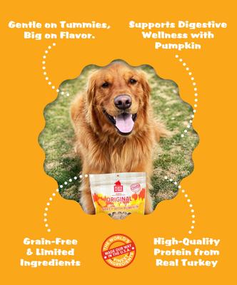 Original Real Strips Turkey & Pumpkin Recipe Grain-Free Dog Treats, 18-oz bag