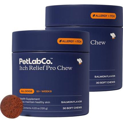 Suplemento para perros Itch Relief Pro con sabor a cerdo, 30 unidades, paquete de 2