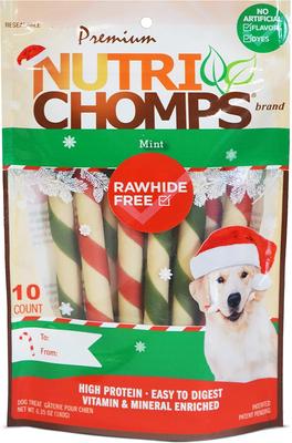 5-inch Real Mint Flavored Mini Twists Hard Chew Dog Treats, 10 count