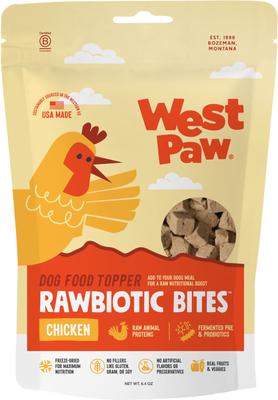 Chicken Rawbiotic Bites Digestive Health High Protein Dog Food Topper, 6.4-oz bag