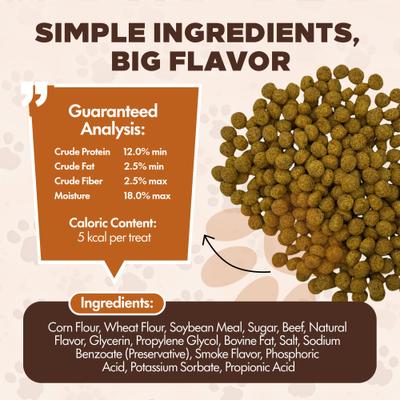 Chewka Real Meat Peanut Butter Flavor Training Bites Dog Treats, 10-oz bag