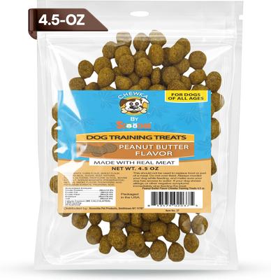 Chewka Real Meat Peanut Butter Flavor Training Bites Dog Treats, 10-oz bag