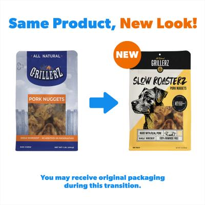 Galletas de nuggets de cerdo para perros, bolsa de 1 lb