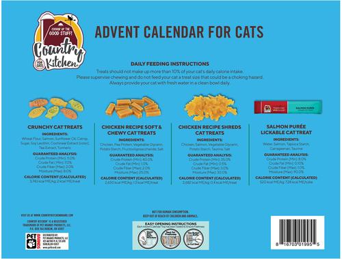 Holiday Dual Bites Advent Calendar Crunchy Cat Treats, 4.3-oz box