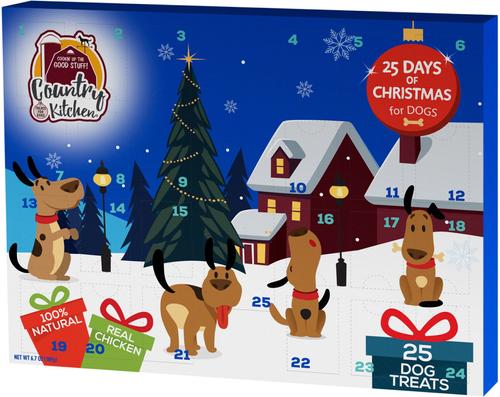 Holiday Dual Bites Advent Calendar Crunchy Dog Treats, 6.7-oz box