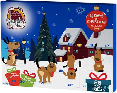 Holiday Dual Bites Advent Calendar Crunchy Dog Treats, 6.7-oz box