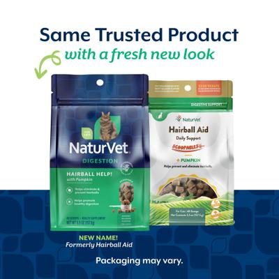 ¡Ayuda con las bolas de pelo! Suplemento con sabor a salmón para gatos, bolsita de 150 g.