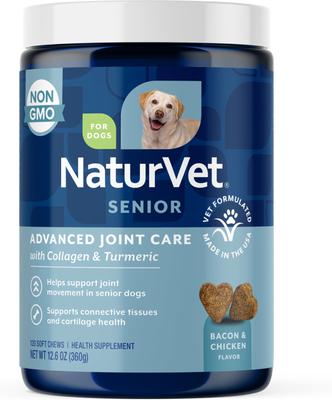 Advanced Joint Care Senior Bacon & Chicken Flavored Soft Chew Supplement for Dogs, 60 count
