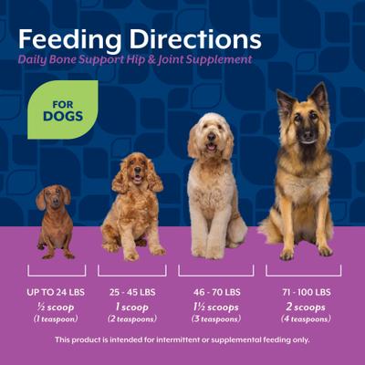 Daily Bone Support Hip & Joint Powder Supplement for Dogs, 1-lb jar
