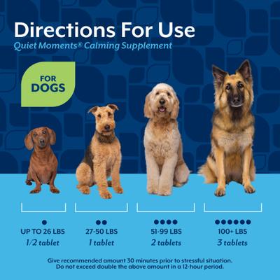 NaturVet, Quiet Moments, tabletas calmantes con melatonina sabor mantequilla de cacahuate para perros, 30 tabletas