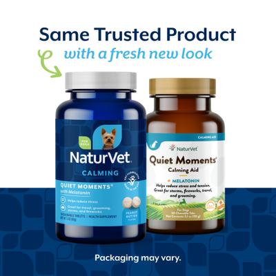 Quiet Moments Calming Peanut Butter Flavored Tablet Supplement for Dogs, 30 count