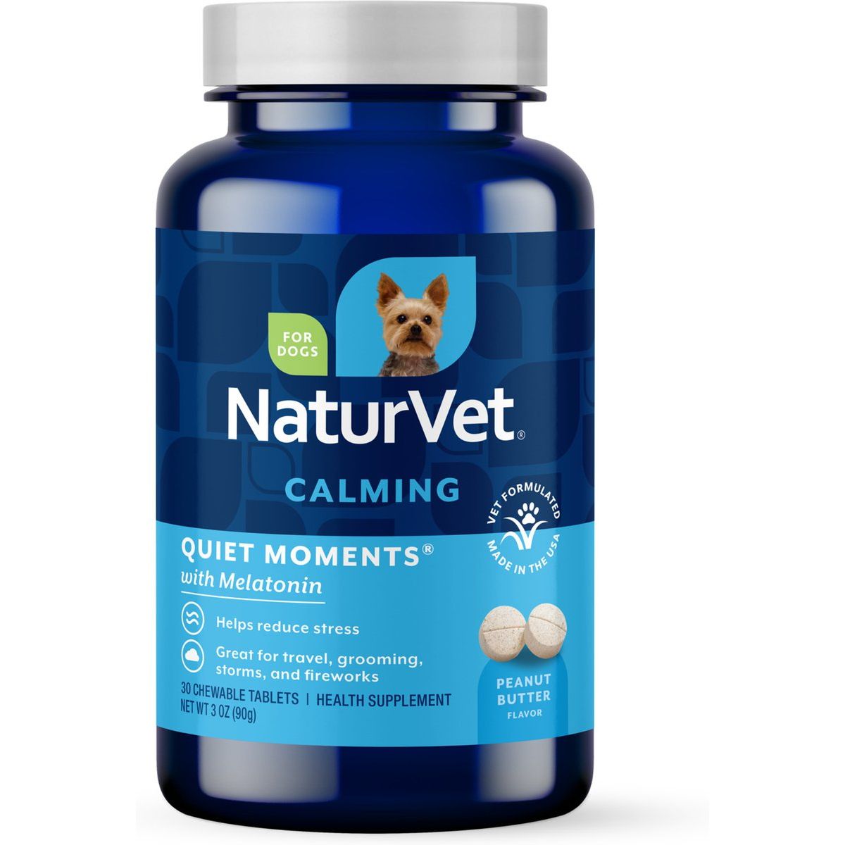 NaturVet Quiet Moments Peanut Butter 30 tabletas