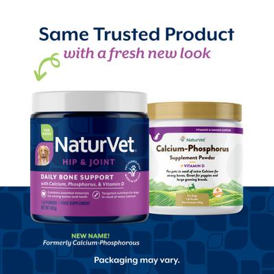 Daily Bone Support Hip & Joint Powder Supplement for Dogs, 1-lb jar