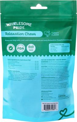 Relaxation Turkey Flavor Calming Chew Supplement for Dogs, 6.3-oz bag