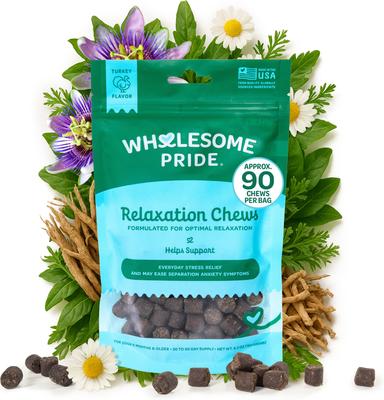 Relaxation Turkey Flavor Calming Chew Supplement for Dogs, 6.3-oz bag