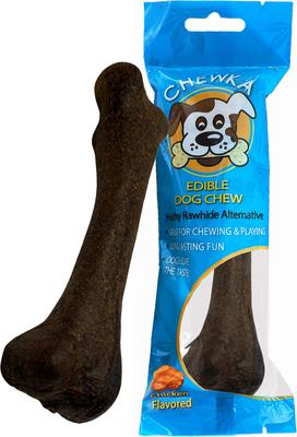 Chewka Chicken Flavored Plant-Forward Fully Digestible Dog Chew Bone, Medium, 1 count