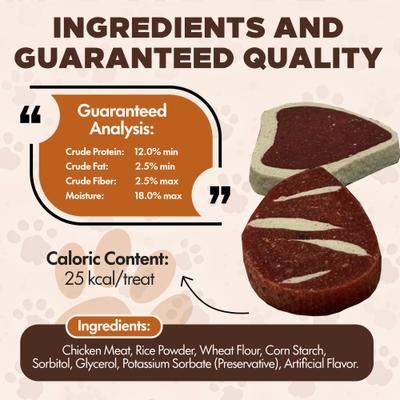 Chewka Real Meat Soft & Chewy Mixed Variety Pack Juicy Porterhouse & Ribeye Flavor Dog Treats, 6-oz bag, 2 count