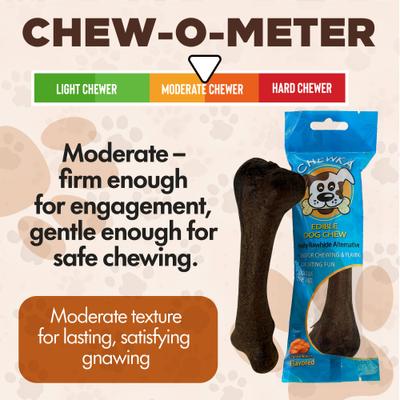 Chewka Chicken Flavored Plant-Forward Fully Digestible Dog Chew Bone, Medium, 1 count