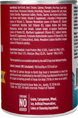 Land & Sea Grain-Free Beef & Salmon in Broth Pate Wet Dog Food, 12-oz can, case of 5