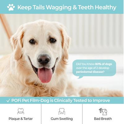 Pofi Pet Film Strip Oral Health Dental Supplement for Dogs, 90-mg pouch, 30 count