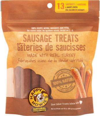 Baker's Dozen 4-in Turkey Sausage Dog Treats, 13 count pouch