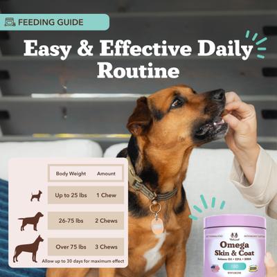 Omega Chews Supplement for Dogs, 180 count