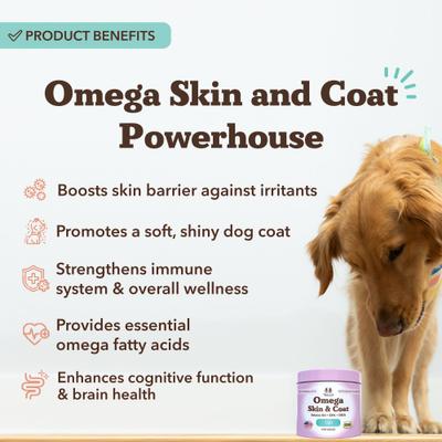 Omega Chews Supplement for Dogs, 180 count