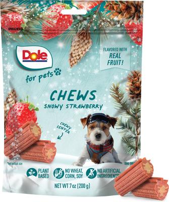 Winter Snowy Strawberry Plant-Based Soft & Chewy Dog Treats, 7.05-oz bag