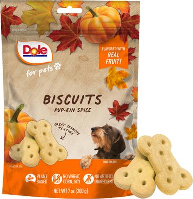 Fall Plant-Based Pup-Kin Spice Pumpkin Crunchy Dog Biscuits Treats, 7-oz bag