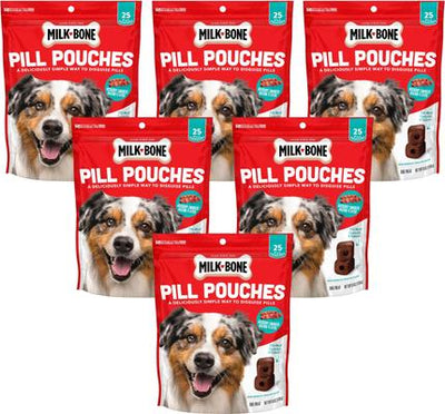 Pill Pouches Hickory Smoked Bacon Flavor Dog Treats, 6-oz bag, bundle of 6