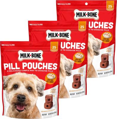 Pill Pouches Hickory Smoked Bacon Flavor Dog Treats, 6-oz bag, bundle of 6